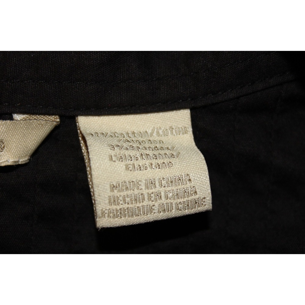 Stetson Black Shirt Dress Western Rodeo Pintuck Button Front Fit Flare SZ Large - Picture 7 of 11